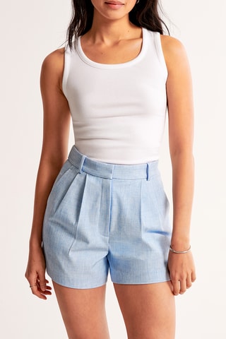 Short de tiro alto - Celeste
