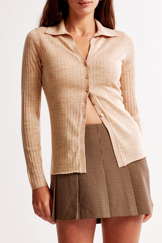 Gilet en mérinos - Beige