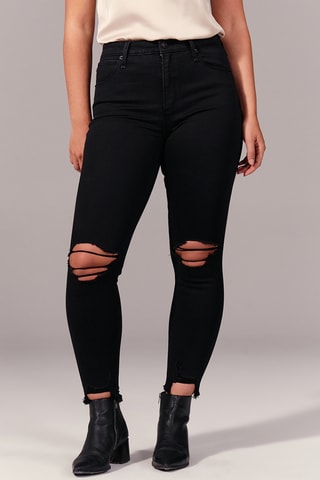 Jean skinny taille haute - Noir