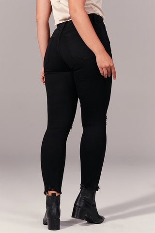 Jean skinny taille haute - Noir