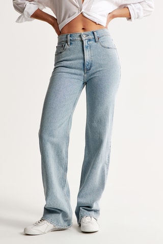 Jean relaxed taille haute - Ciel