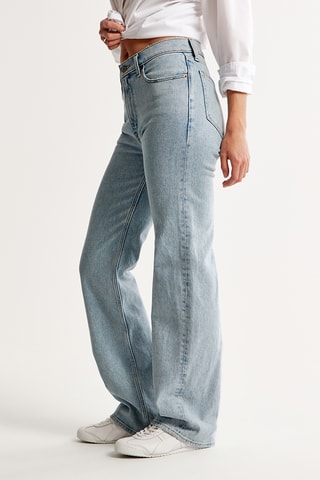Jean relaxed taille haute - Ciel