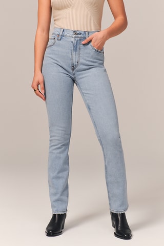 Jean slim taille haute - Ciel
