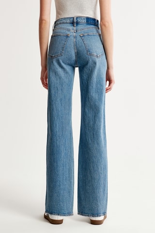 Jean relaxed taille haute - Bleu cobalt