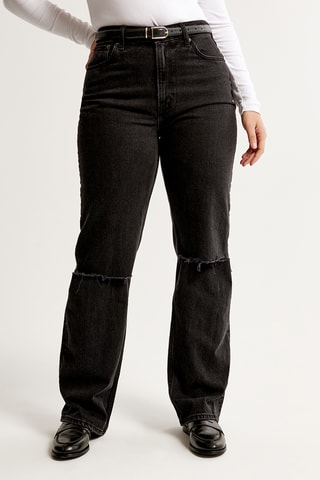 Jean relaxed taille haute - Noir