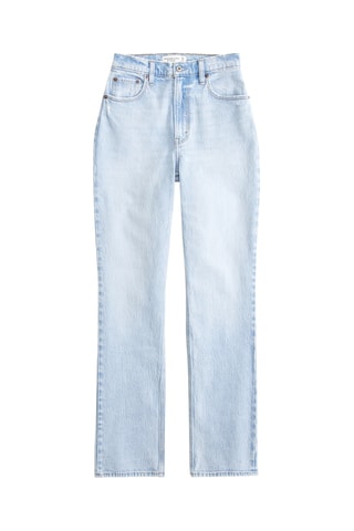 Jean straight taille haute - Ciel