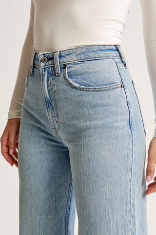 Jean relaxed taille haute - Ciel