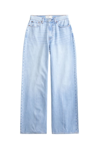 Jean wide legs taille haute - Ciel