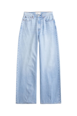 Jean wide legs taille haute - Ciel