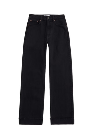 Jean relaxed taille haute - Noir