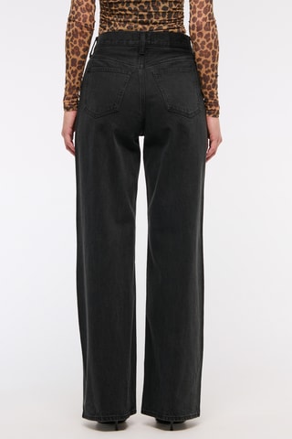 Vaquero wide leg de tiro alto - Negro