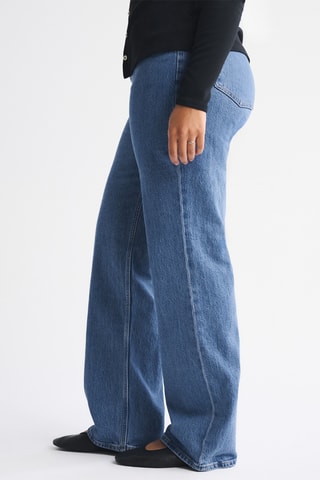 Vaquero relaxed fit de tiro alto - Azul marino