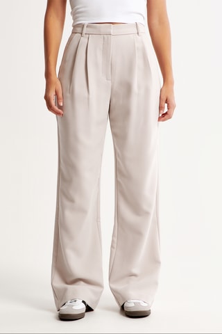Pantalon wide legs taille haute - Ecru