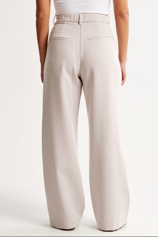 Pantalon wide legs taille haute - Ecru