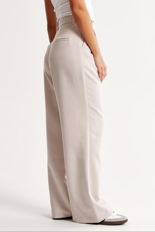 Pantalon wide legs taille haute - Ecru