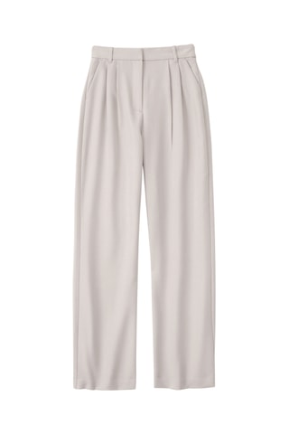 Pantalon wide legs taille haute - Ecru