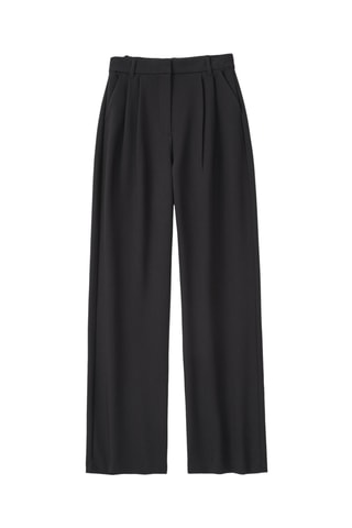 Pantalon wide legs taille haute - Noir
