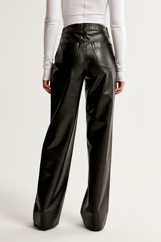 Pantalón loose de tiro alto - Negro