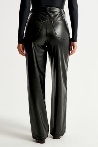 Pantalón loose de tiro alto - Negro