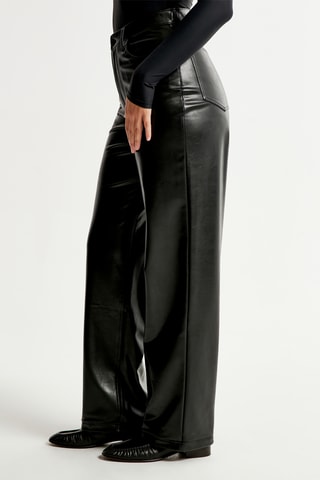 Pantalón loose de tiro alto - Negro