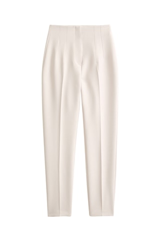 Pantalón straight tiro alto - Crudo