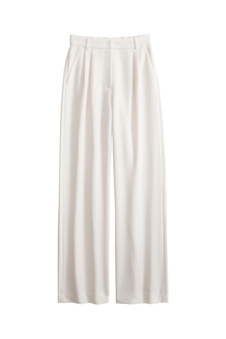 Pantalón wide leg de tiro alto - Crudo