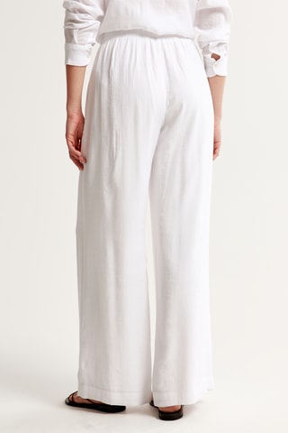 Pantalón wide leg de tiro alto - Blanco