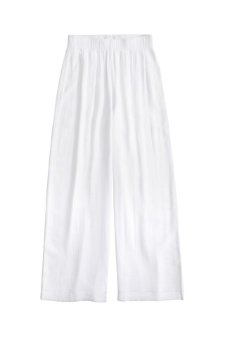 Pantalón wide leg de tiro alto - Blanco