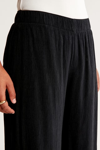 Pantalón wide leg de tiro alto - Negro