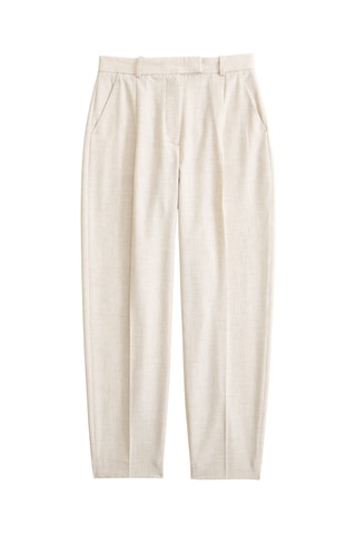 Pantalón relaxed de tiro alto - Beige