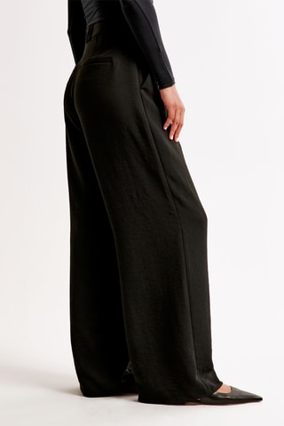 Pantalon wide legs taille haute - Noir