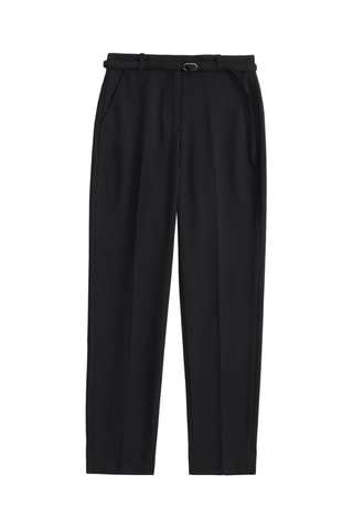 Pantalon cigarette taille haute - Noir