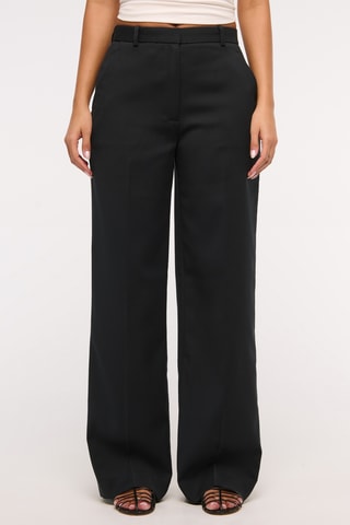 Pantalón wide leg de tiro alto - Negro