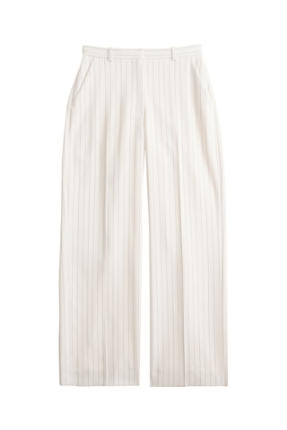 Pantalón wide leg de tiro alto - Beige claro
