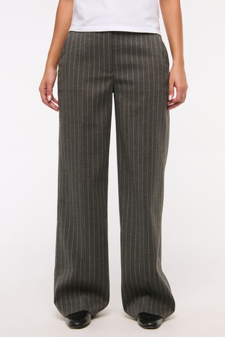Pantalón wide leg de tiro alto - Negro