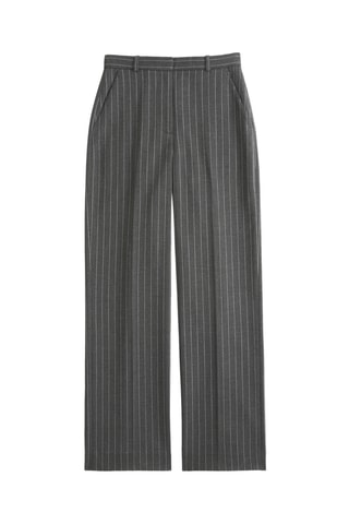 Pantalón wide leg de tiro alto - Negro