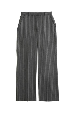 Pantalón wide leg de tiro alto - Negro