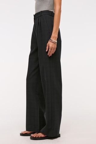 Pantalón wide leg de tiro alto - Negro