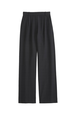 Pantalón wide leg de tiro alto - Negro