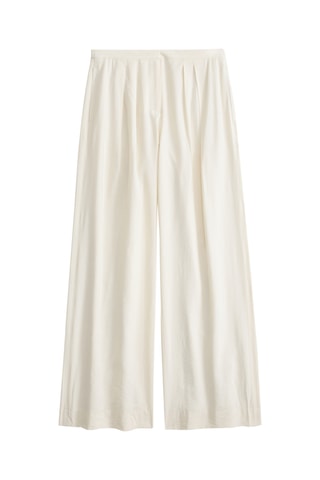 Pantalón wide leg de tiro alto - Crudo