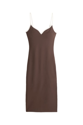 Robe midi - Marron foncé