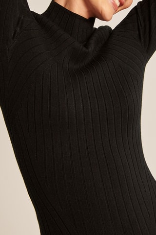 Vestido jersey - Negro