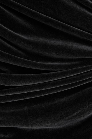 Robe drapée en velours - Noir