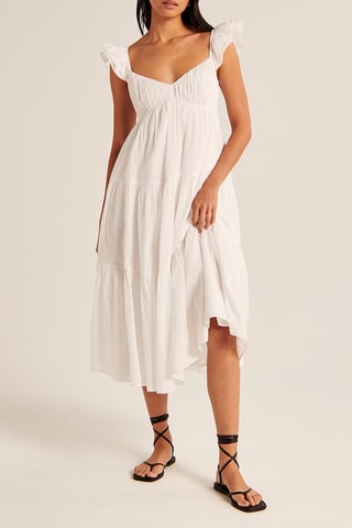 Vestido midi - Blanco