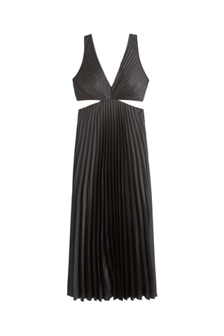 Vestido plisado - Negro