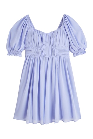 Vestido evasé - Celeste