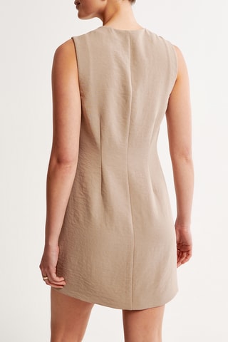 Vestido camisero - Beige