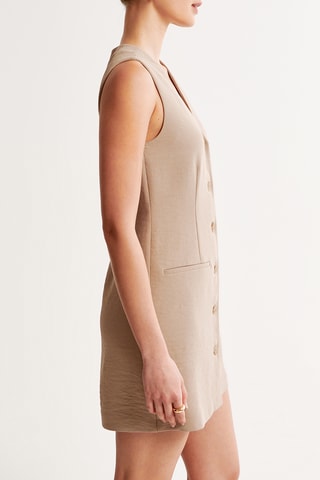 Vestido camisero - Beige