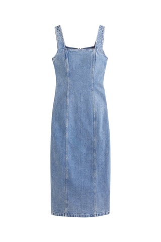 Robe droite en jean - Bleu cobalt