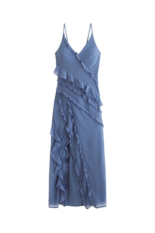 Robe volantée - Bleu marine